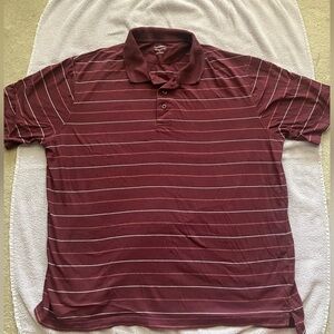 Maroon Striped Men’s Polo